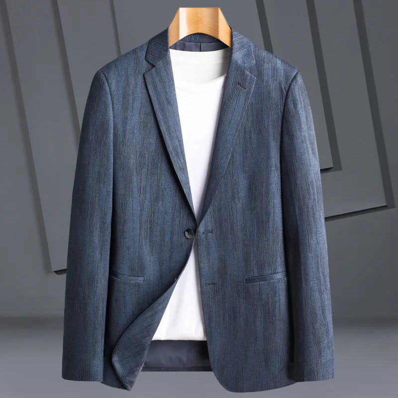Men's Slim Tailored Blazer – Wrinkle-Resistant Single-Breasted