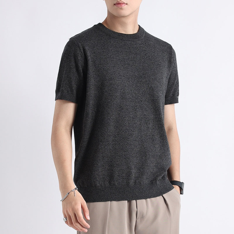 Men's Crew Neck T-Shirt – Smooth Knit Minimalist Fit