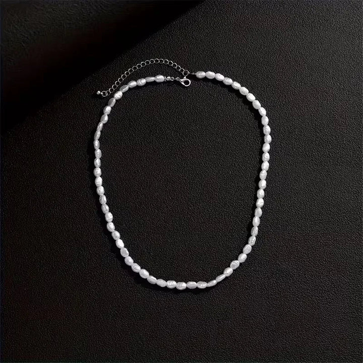 Baroque Faux Pearl Necklace – Irregular Bead Unisex Statement