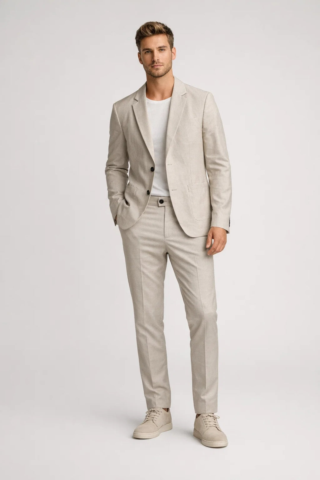 Men's Slim Fit Blazer & Trouser Set – Tailored Two-Piece Suit