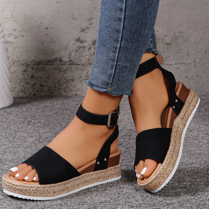Platform Espadrille Sandals – Jute Sole & Ankle Strap