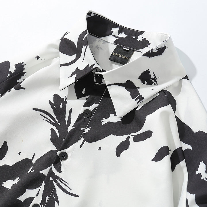 Women's Floral Long Sleeve Loose Shirt – Relaxed Fit