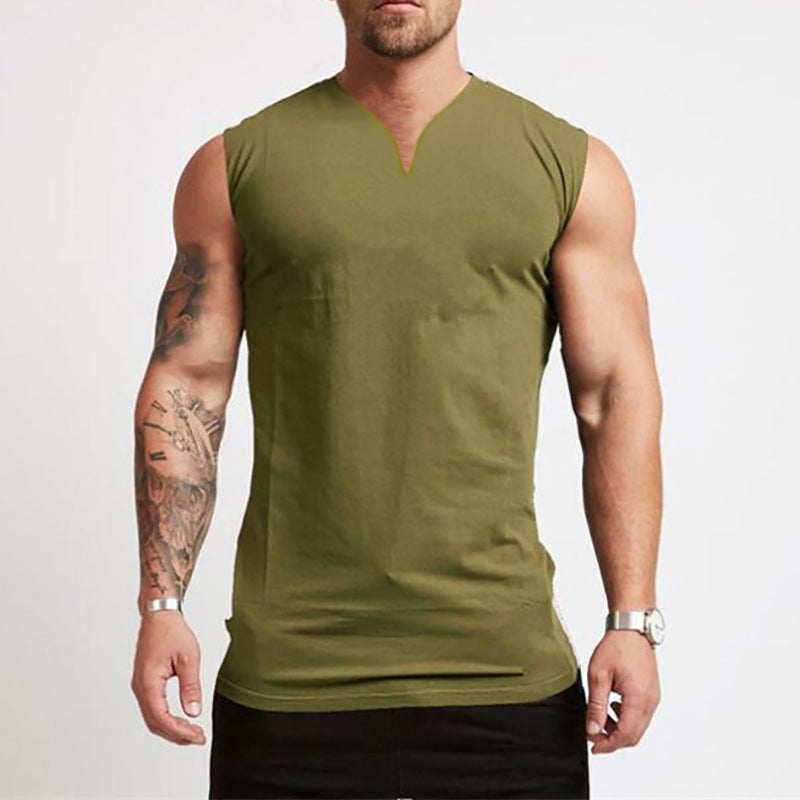 Men's Training Vest – Sleeveless V-Neck Lightweight Active Fit