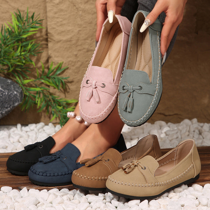 Women's Flat Loafers Round Toe Non-Slip Sole – Soft Comfortable Everyday