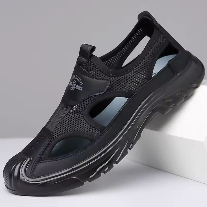 Men's Closed Toe Trekking Sandals – Breathable Mesh Grip Sole