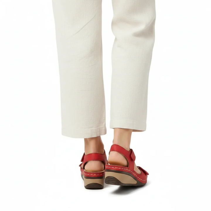 Wedge Sandals for Women – Vegan Leather, Arch Support & Non-Slip