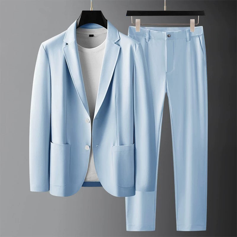 Men's Slim Fit Blazer & Trouser Set – Tailored Two-Piece Suit