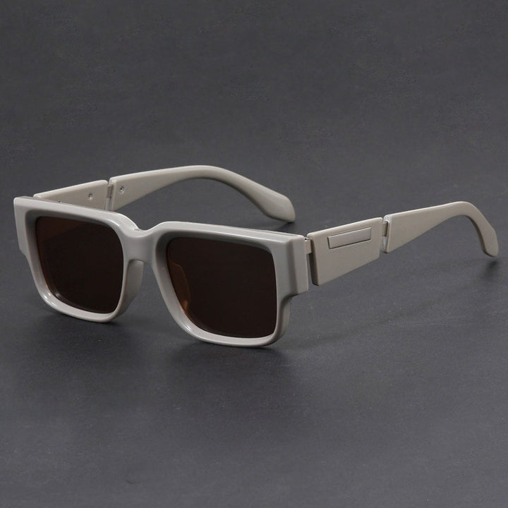 Square Frame Sunglasses Thick Acetate UV400 Protection