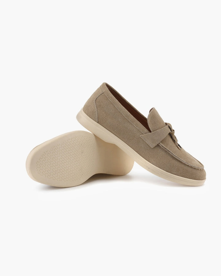 Women's Calf Suede Leather Loafers Slip-On – Cushioned Casual Style