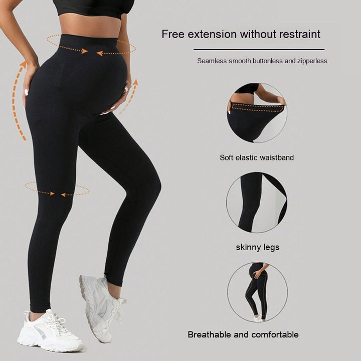 Maternity Yoga Leggings – High-Waist Ankle-Length Bump Support