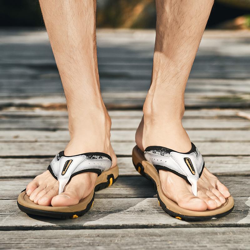 Men's Flip Flops with Arch Support – Cushioned Non-Slip Lightweight