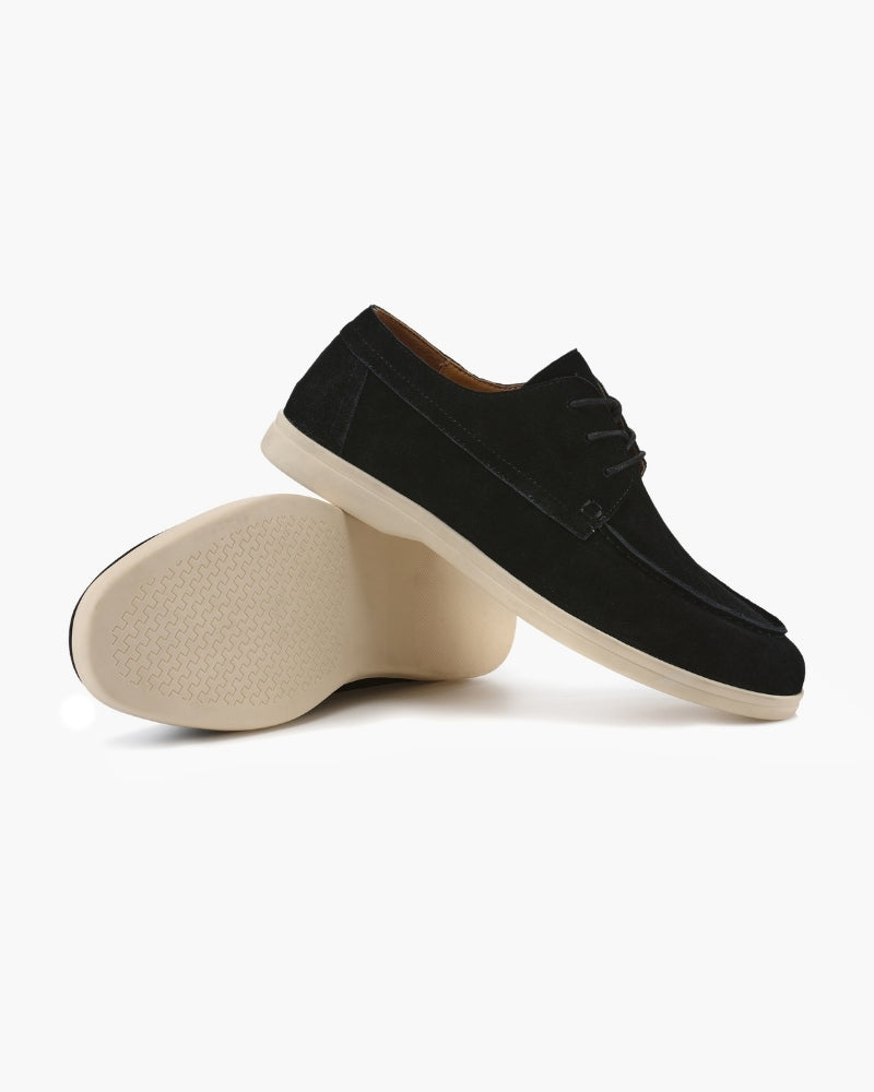 Men's Premium Suede Lace-Up Shoes – Lightweight Cushioned Dress Shoe