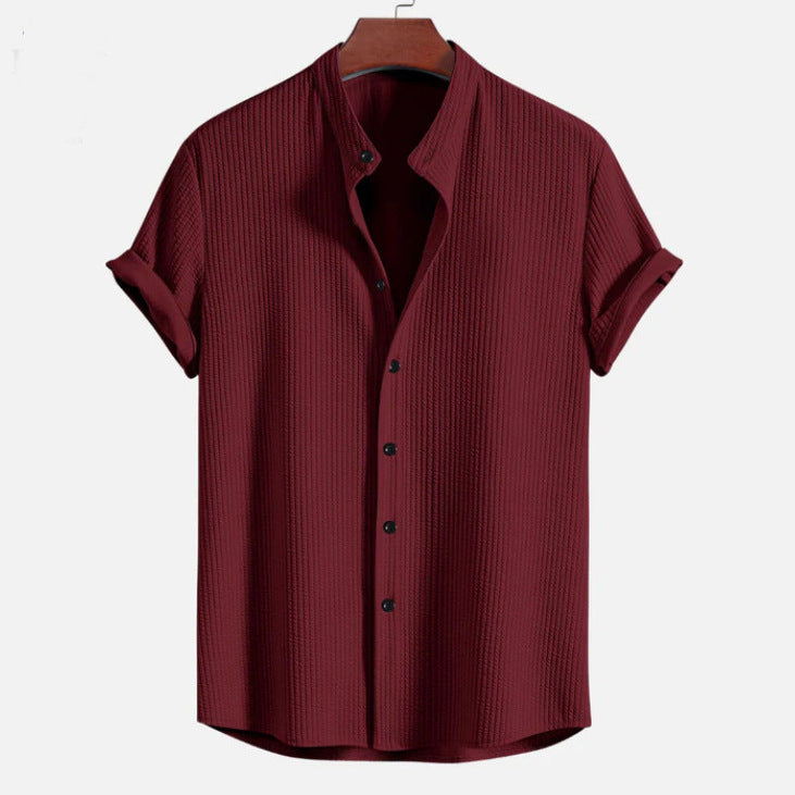 Men's Short Sleeve Button Up Shirt – Relaxed Loose Summer Fit