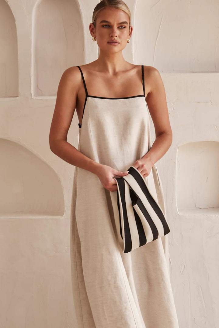 Women's Spaghetti Strap Maxi Dress Flowing – Minimal Wedding Guest