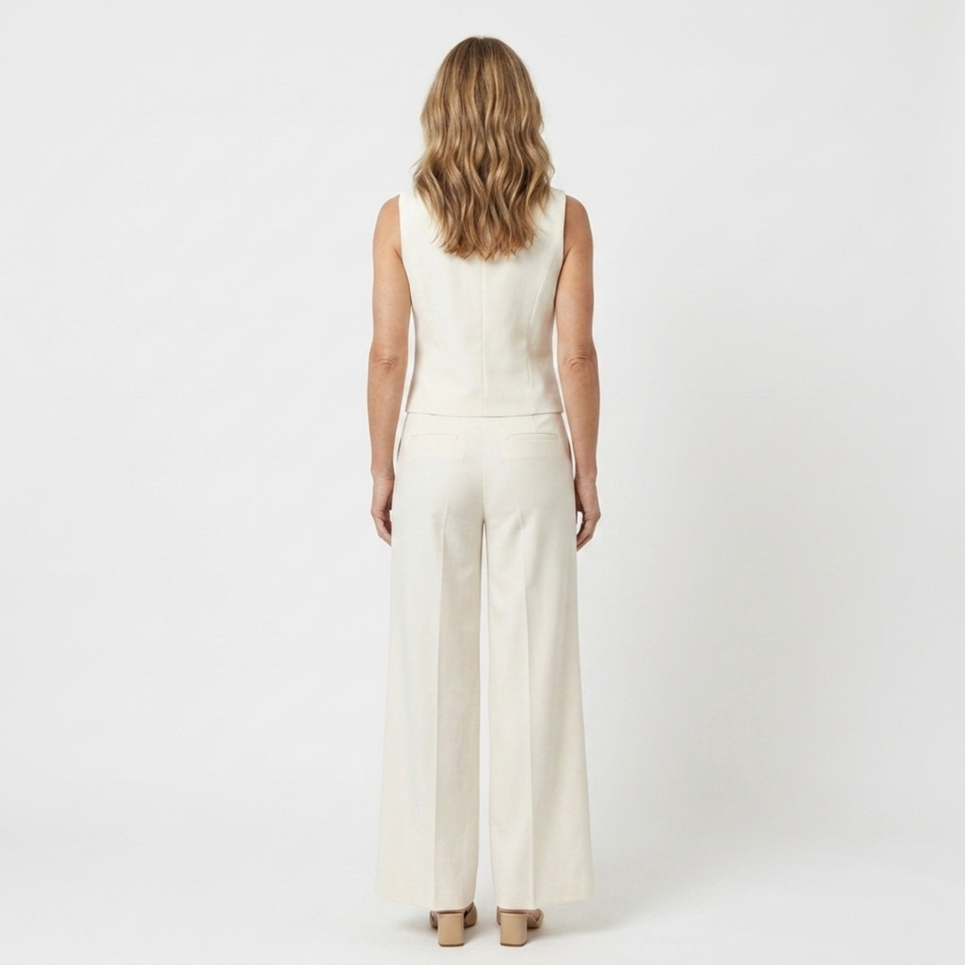 Two Piece Set Women – Wide-Leg Trouser & Sleeveless Top