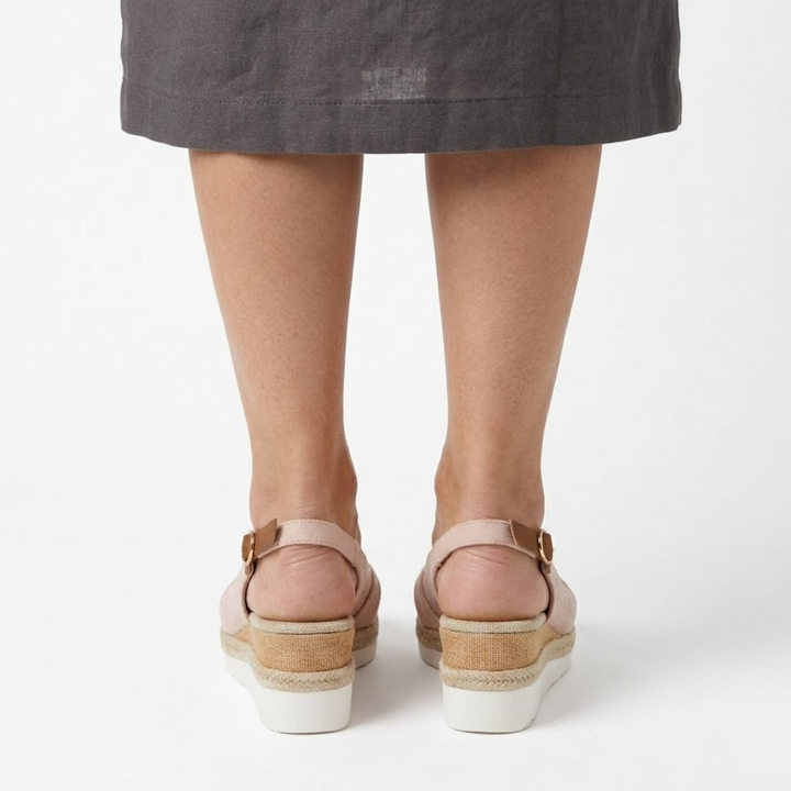 Women's Wedge Sandals – Adjustable Strap & Arch Support