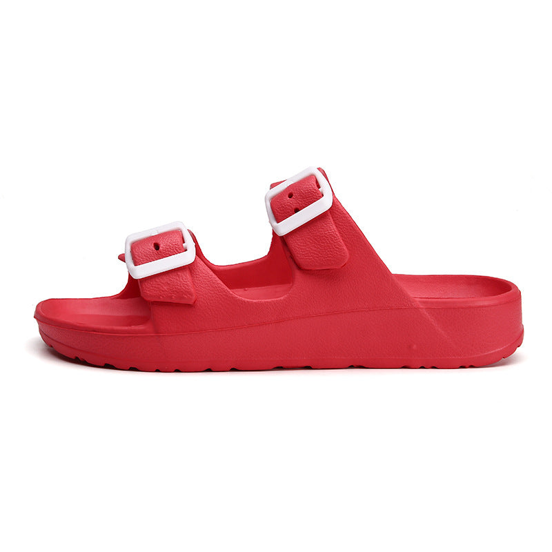 Women's Flat Sandals Ultra-Lightweight EVA Double Buckle – Ergonomic Arch Support