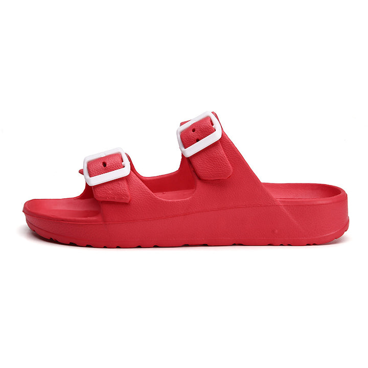 Women's Flat Sandals Ultra-Lightweight EVA Double Buckle – Ergonomic Arch Support