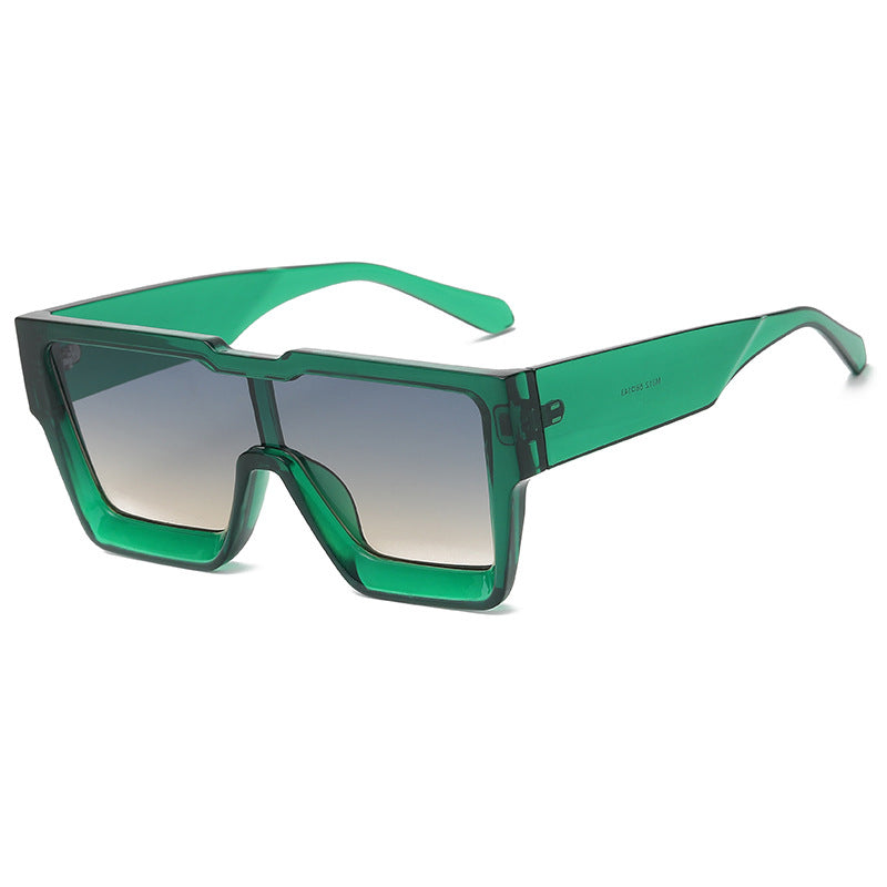 Oversized Square Sunglasses – Bold One-Piece Lens Women
