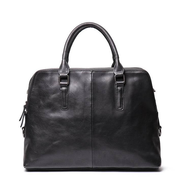 Men's Leather Briefcase – Large Capacity Laptop Work Bag