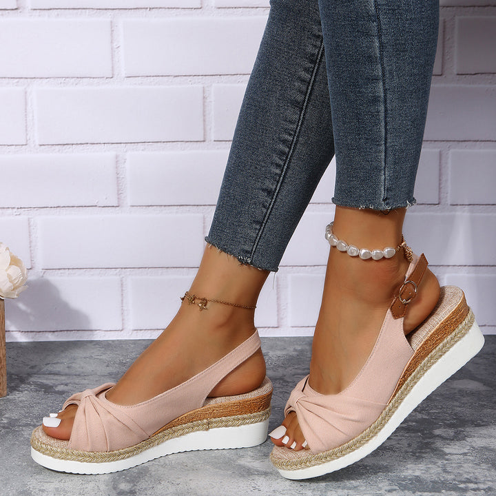 Women's Wedge Sandals – Adjustable Strap & Arch Support