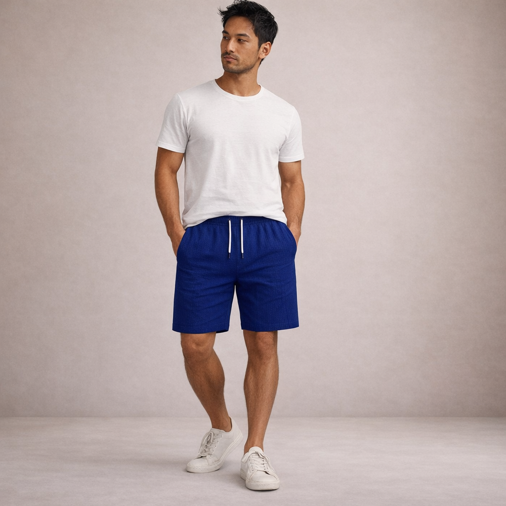 Men's Linen Summer Shorts – Relaxed Fit Drawstring Waist
