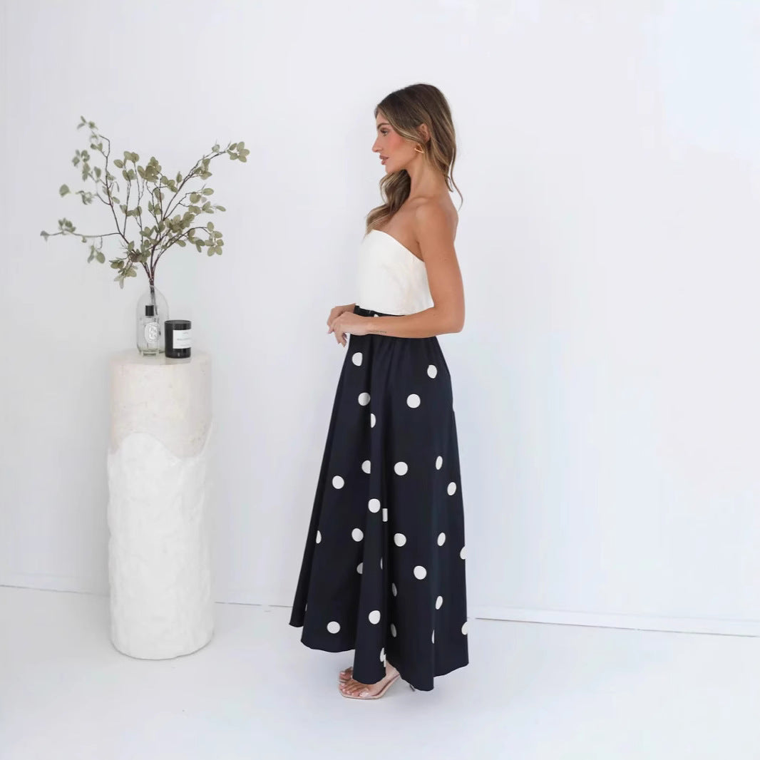 Women's A-Line Strapless Dress – Lightweight Cotton Blend