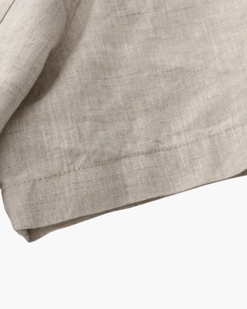 Men's Linen Short Sleeve Shirt – Relaxed Straight Fit