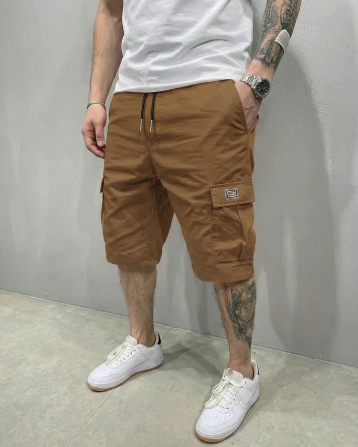 Men's Cargo Shorts – Drawstring Waist & Large Flap Pockets