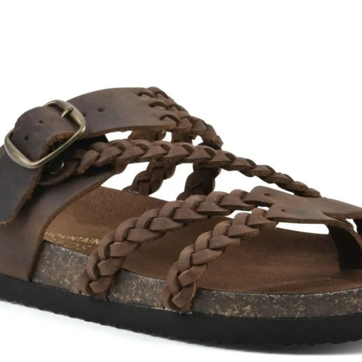 Women's Flat Sandals – Braided Toe-Post & Moulded Sole