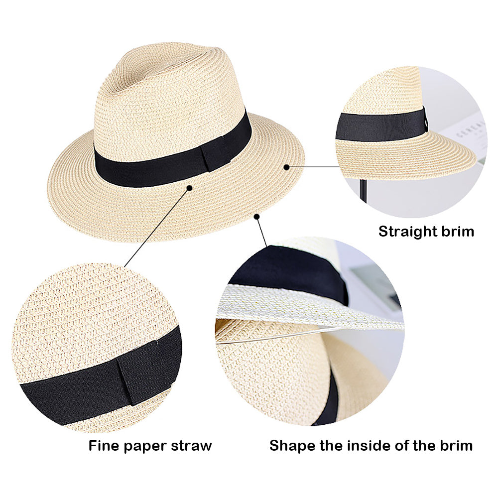 Wide Brim Sun Hat Women – Panama Straw UV Protection