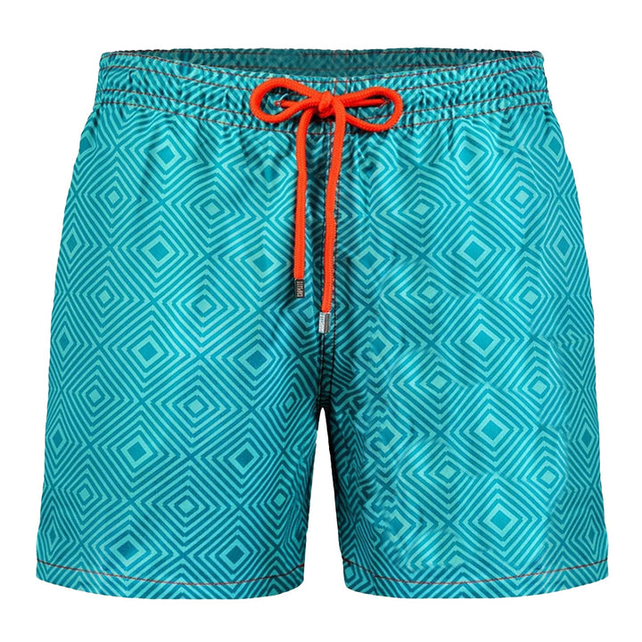 Men's Swim Trunks – Printed Drawstring Beach Shorts