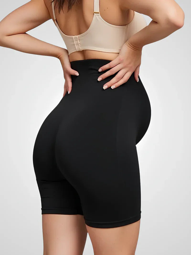 Maternity Shorts – High-Waist Bump Support Mid-Thigh Stretch
