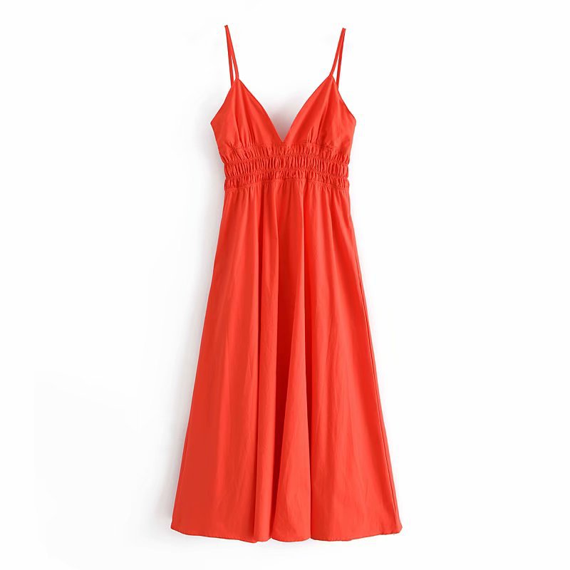 Maxi Dress – Open Back Spaghetti Strap A-Line Silhouette