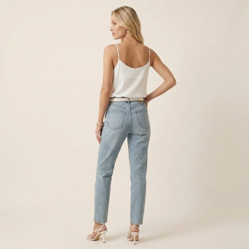 Satin Cami Top – V-Neck Spaghetti Strap, Elegant Drape