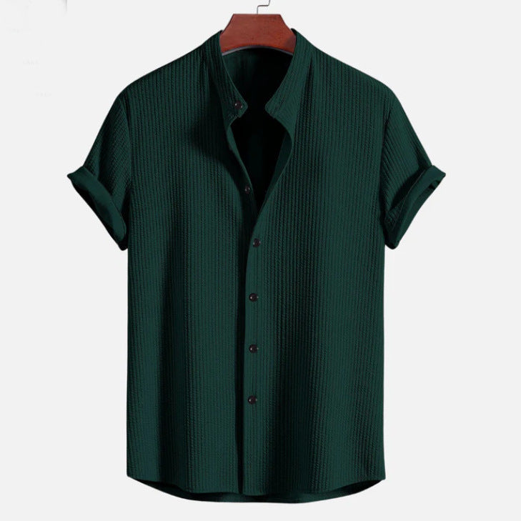 Men's Short Sleeve Button Up Shirt – Relaxed Loose Summer Fit