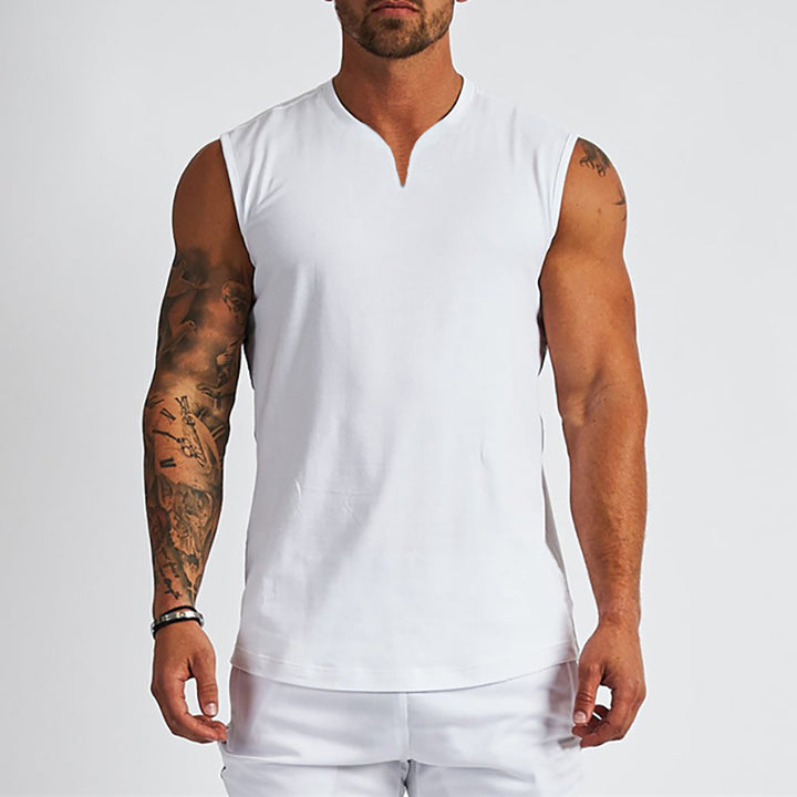 Men's Training Vest – Sleeveless V-Neck Lightweight Active Fit