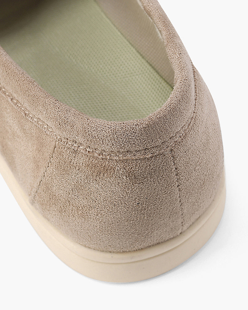 Men's Suede Loafers – Slip-On with Detailed Stitching