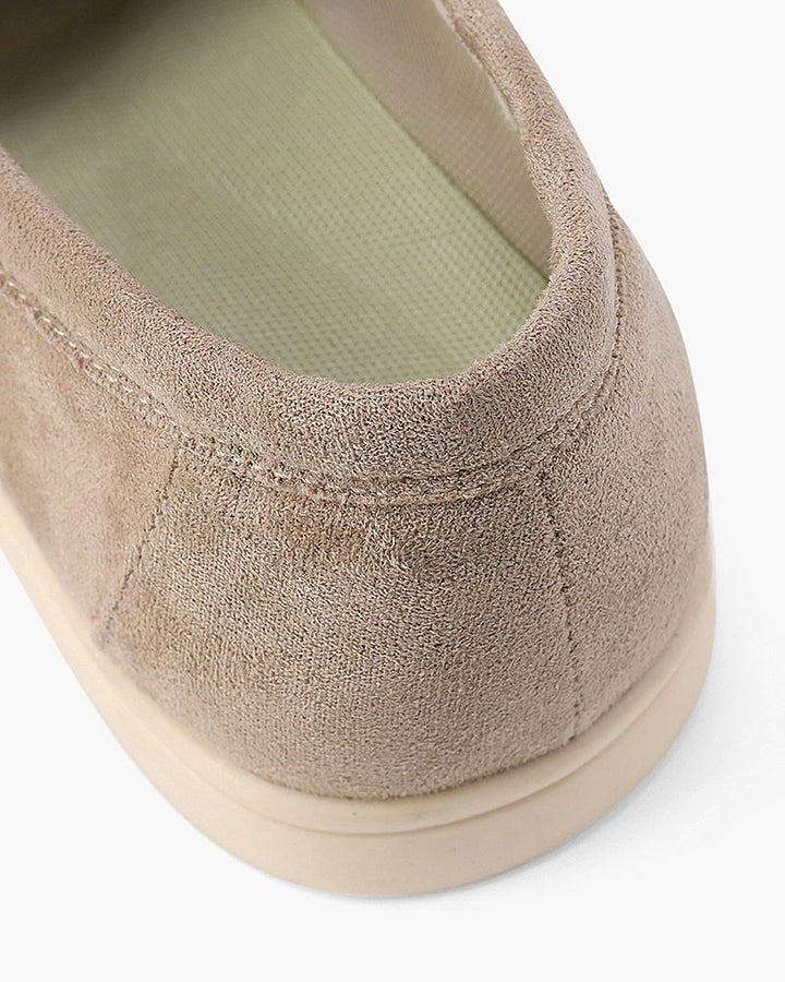 Men's Suede Loafers – Slip-On with Detailed Stitching