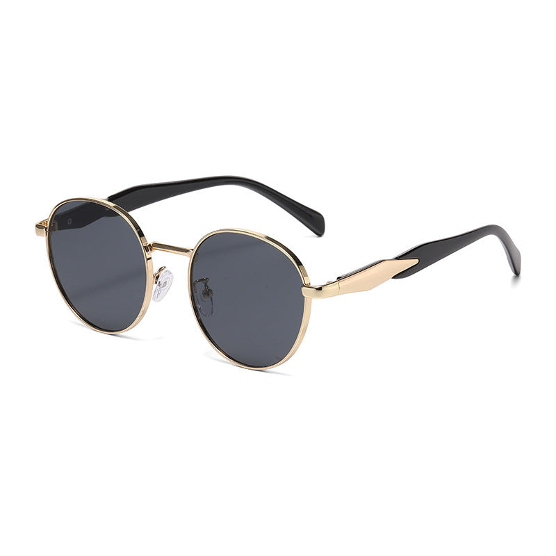 Round Sunglasses for Women – Metal Frame UV Retro Lens