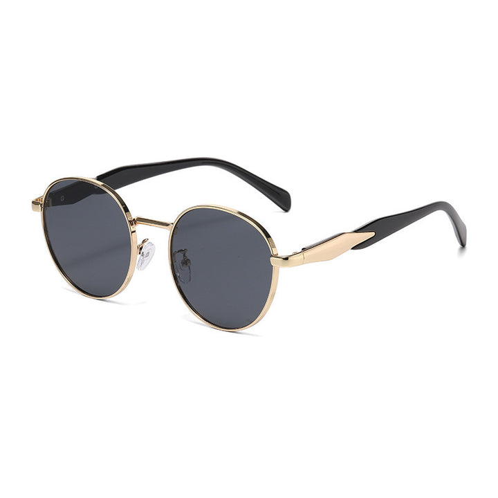Round Sunglasses for Women – Metal Frame UV Retro Lens