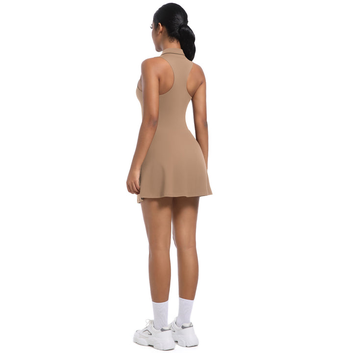 Polo Dress Women – Sleeveless Zip Collar Breathable Stretch