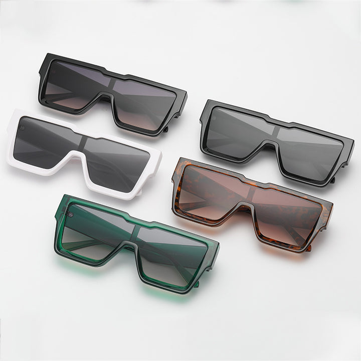 Oversized Square Sunglasses – Bold One-Piece Lens Women