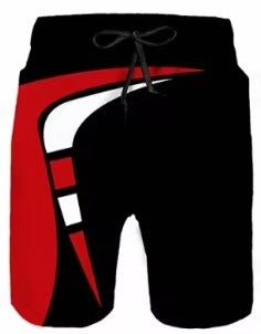 Men's Swim Trunks – Printed Graphic Board Shorts with Drawstring