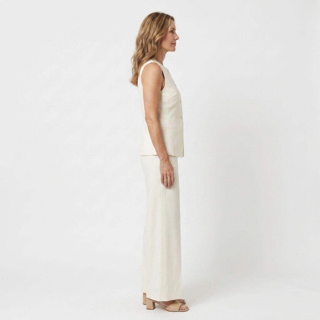 Two Piece Set Women – Wide-Leg Trouser & Sleeveless Top