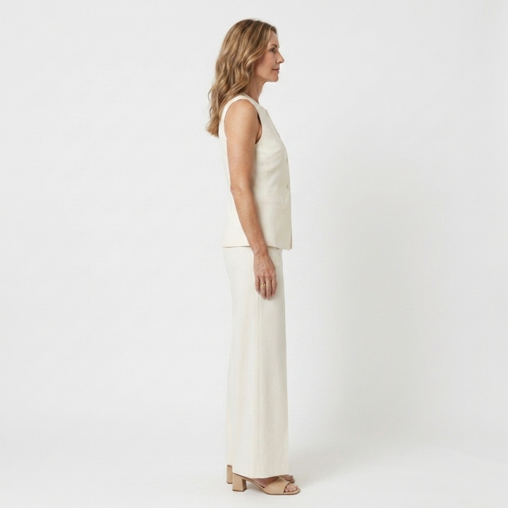 Two Piece Set Women – Wide-Leg Trouser & Sleeveless Top