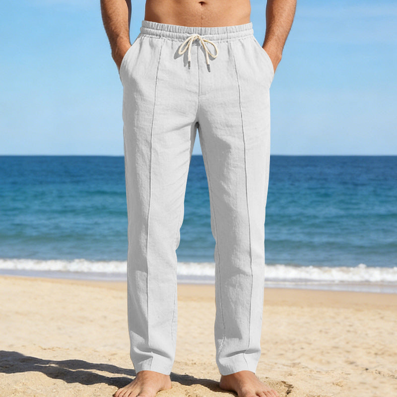 Men's Relaxed-Fit Breathable Casual Trousers – Straight-Leg Everyday