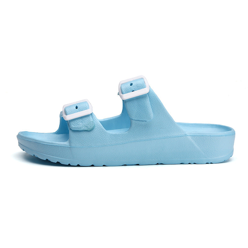 Women's Flat Sandals Ultra-Lightweight EVA Double Buckle – Ergonomic Arch Support