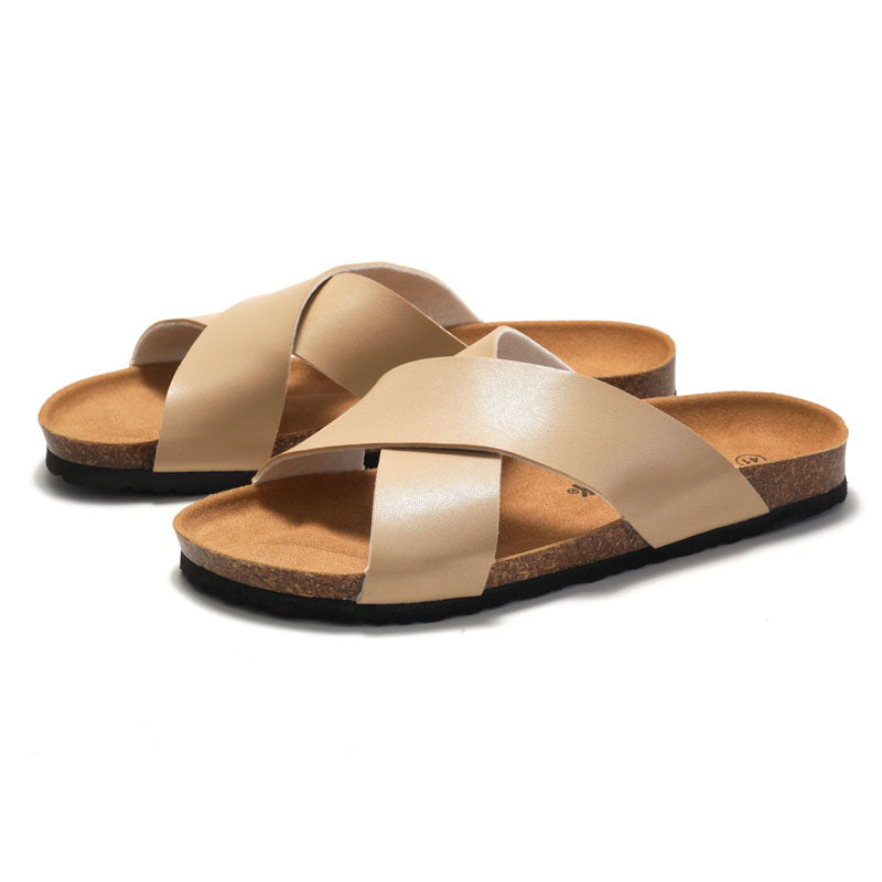 Men's Cork Slippers – Lightweight Natural Footbed Mule