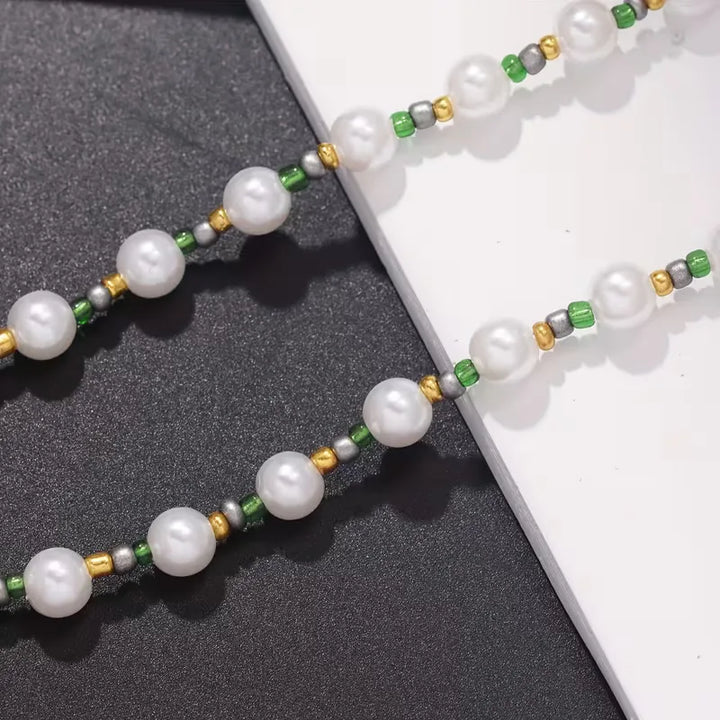 Faux Pearl Beaded Necklace | & Accents | Adjustable